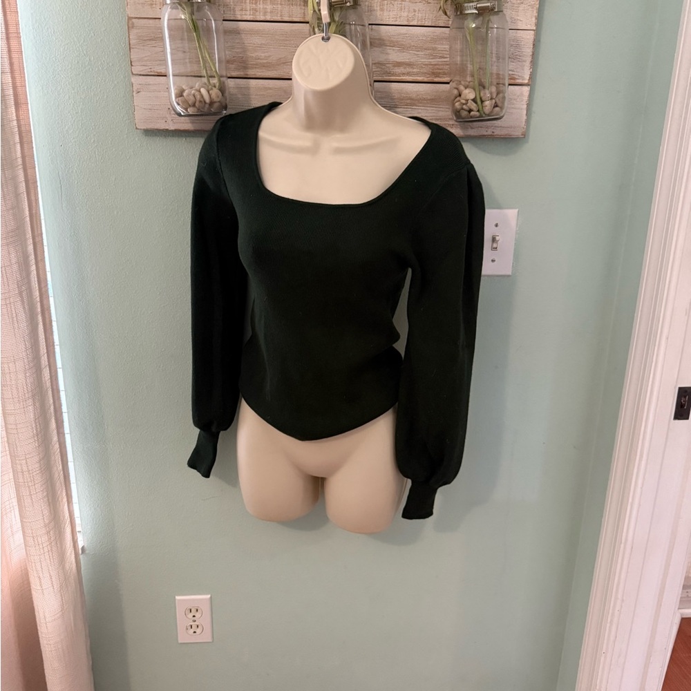 Skies Are Blue Boutique Forest Green Sweater
